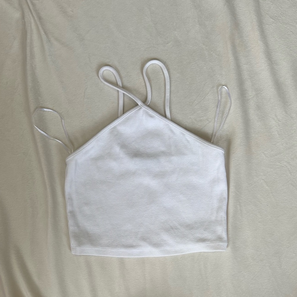 White zara tank top